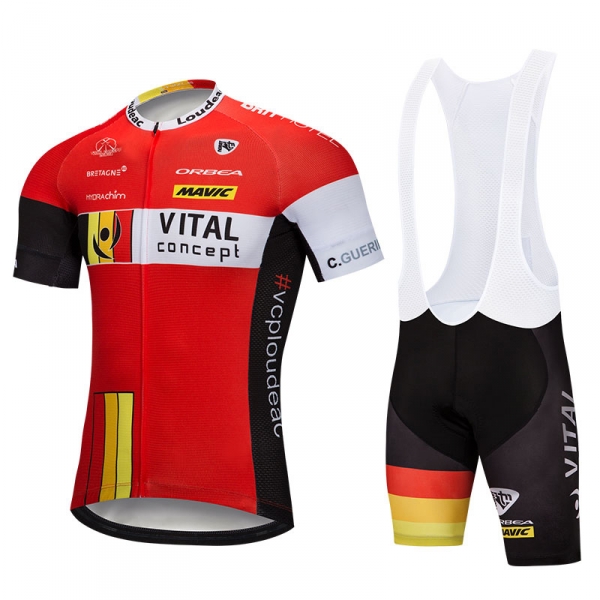 2018 Maillot Vital Concept Tirantes Mangas Cortas Rojo Blanco